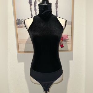 Commando Black Velvet Turtleneck Bodysuit
